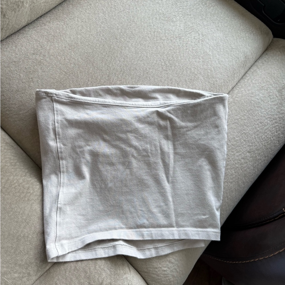 aerie cotton Strapless Beige Tube Top - Picture 4 of 6